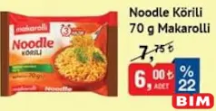 MAKAROLLİ NOODLE KÖRİLİ 70 G MAKAROLLİ NOODLE KÖRİLİ 70 G